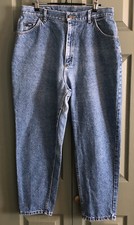 VTG 80s Lee Jeans Women's High Waist Easy Rider Zip Fly Made in USA Size 18 Pet