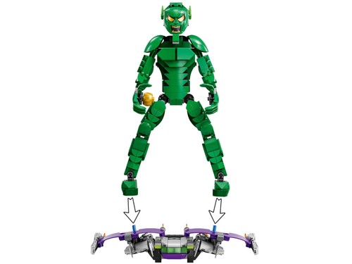 LEGO 76284 Marvel Green Goblin Baufigur, bewegliche Gelenke, Gleiter - Picture 5 of 10