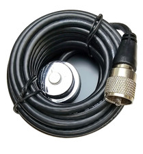 Pro Trucker 3" CB Radio Antenna Magnet Mount w/ 18' Coax-NMO type mount to PL259