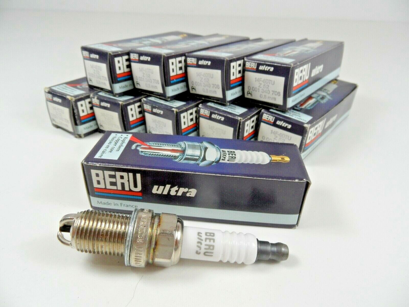 1x BERU Spark Plug Z52 / 0001340706 / 14F-6DTU
