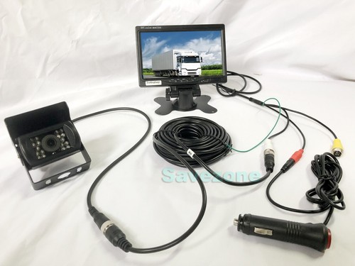 4Pin Car Rear View Reverse Backup Camera Kit + 7" Monitor For RV Bus Truck 49ft - Picture 3 of 13