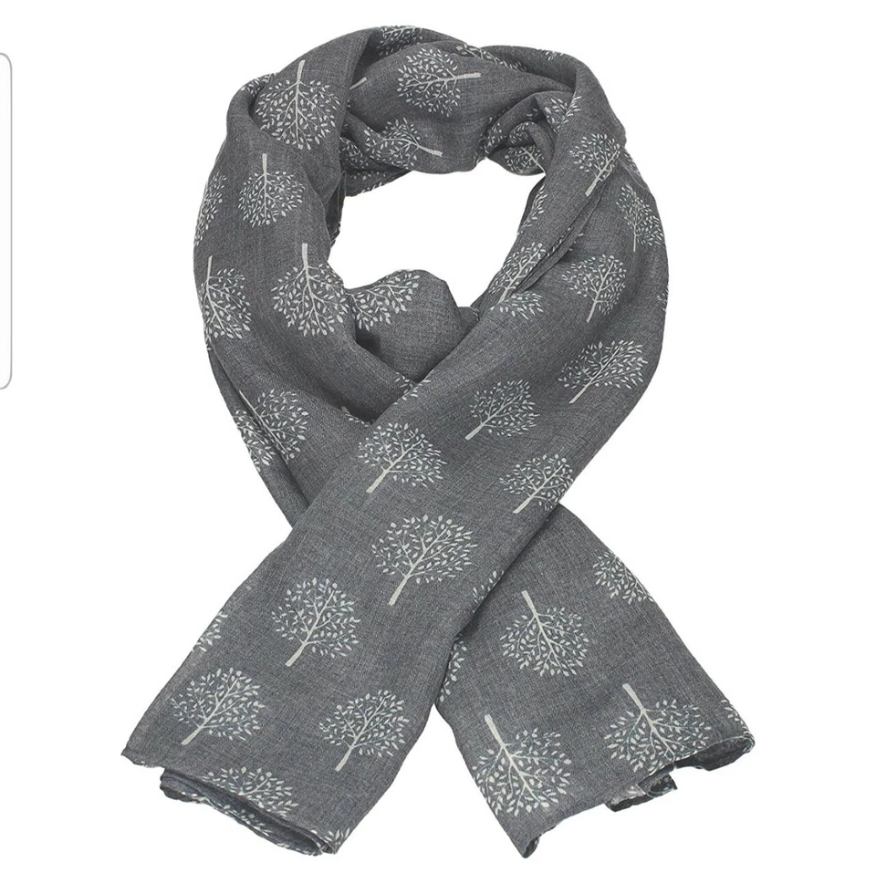 London Scarfs Mulberry Tree Of Life Print Scarf Women"s Lightweight Fashion
