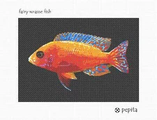 Fairy Wrasse Fish Needlepoint Kit or Canvas