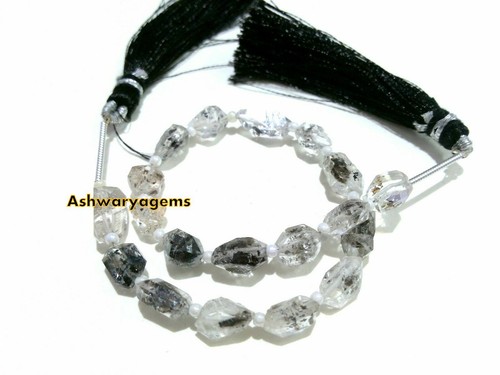 Pepitas de diamantes Herkimar cuentas facetadas de 5x8-6x11 mm 1 hebra 7" pulgadas - Imagen 6 de 12