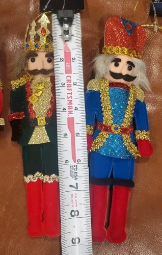 Christmas Shoppe Cloth Nutcracker Ornaments NWT Set Of 3 - Picture 6 of 10