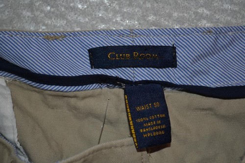 36873 Club Room Shorts Pleated Tan Cotton Size 50 Mens NEW - Picture 7 of 7