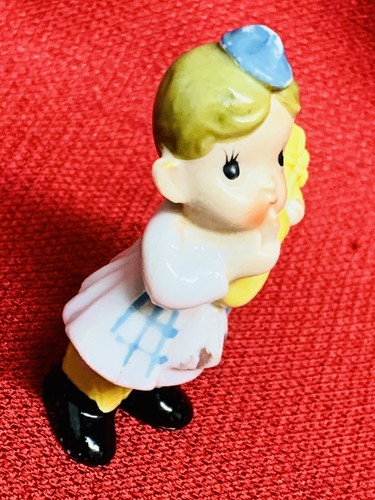 Vintage Ceramic Porcelian Little Dutch Boy w/ Bag Pipes JAPAN 2 3/4”tall - Picture 2 of 6