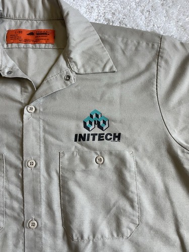 Vintage Office Space Initech "Work Sucks" Men's Work Shirt Red Kap Y2K VTG sz L - 第 2/8 張圖片