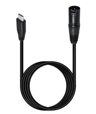 Câble microphone USB C vers 3 broches XLR double canal | mâle vers mâle | 1 m  - Photo 1/4