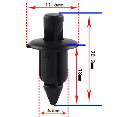 6MM Hole Fender Rivets Push Clips Retainer For Kawasaki Ninja 300
