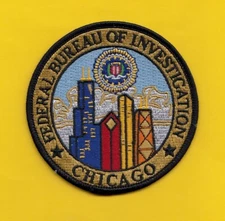 C20 FBI CHICAGO GOLD TERRORIST TF HRT POLICE PATCH AGENT SWAT TASKFORCE FEDERAL
