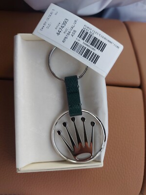 Rolex keychain novelty Silver crown logo 3D Pink Green or