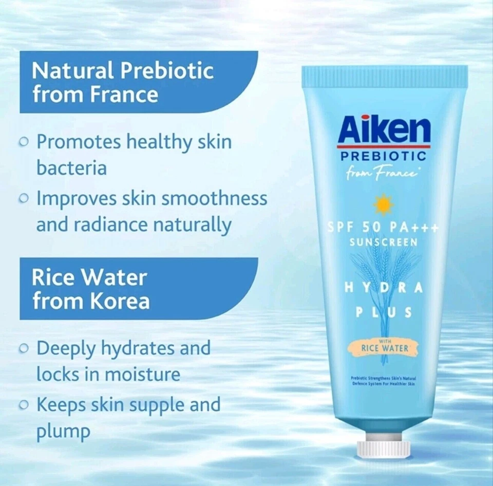 Aiken- Prebiotic SPF50 PA+++ Sunscreen 25g -  Sun Protection UVA UVB | Niacinami - Image 2 of 4