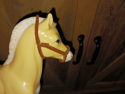 Three Johnny West Marx breyer colt  Horse brown  leather halters