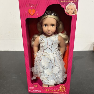 Our Generation Ellory with Tiara & Floral Gown Outfit 18'' Fashion Doll NIB