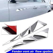 Racing Style Auto Side Air Flow Vent Fender Hole Cover Trim For Chevrolet Camaro