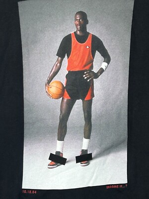Banned Michael Jordan Jumpman Imagine If Didn t sign w Nike Vintage Shirt M.
