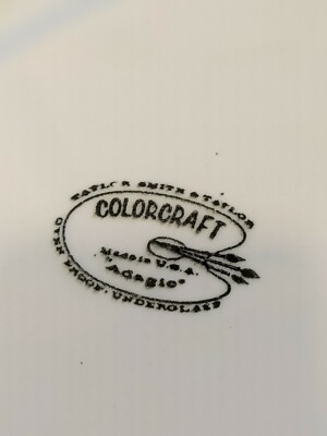 5 ColorCraft by Taylor Smith & Taylor Plates 1950s Vintage Made in