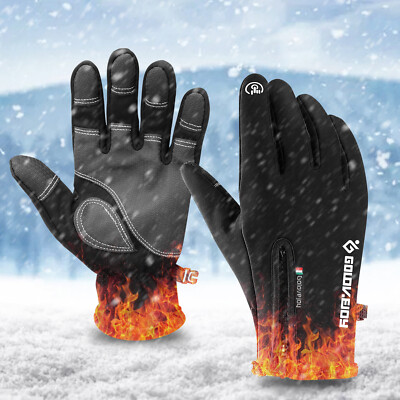 Thermal Windproof Waterproof Winter Gloves Touch Screen Warm Mittens Men  Women