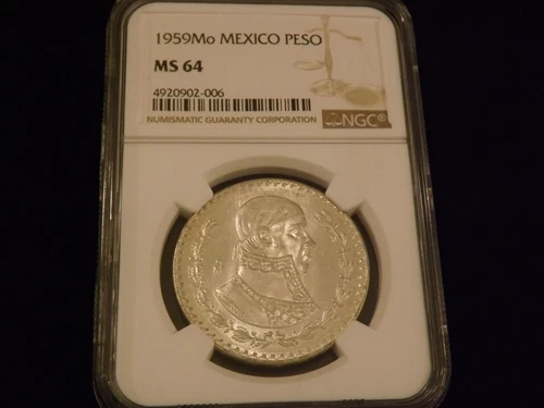 1959 Mo Peso Mexico NGC MS 64