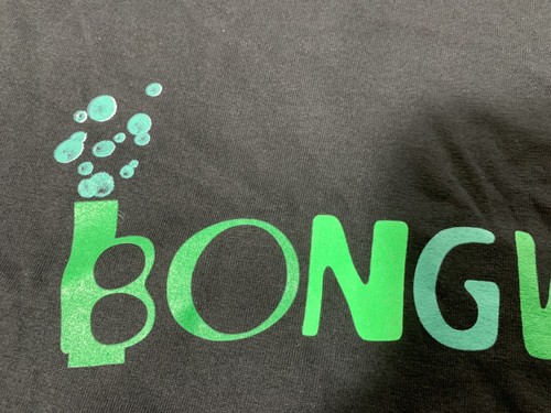 42O Weed Pot FUNNY women V Neck GLOW W Back Light MADE USA NEW softStretch LARGE - Picture 5 of 11