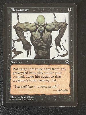 Reanimate MTG Tempest Black Sorcery Magic the Gathering | eBay