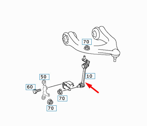 NEU MERCEDES BENZ SL SCHWINGARM R230 FÜLLSTANDSSENSOR A2303200489  