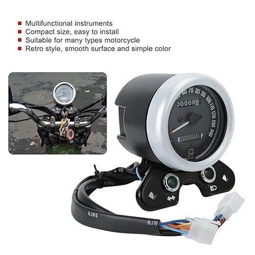 Motorcycle Odometer LCD Fuel Gauge For Honda CG125 For Suzuki GN125 Cafe Racer - Picture 7 of 8