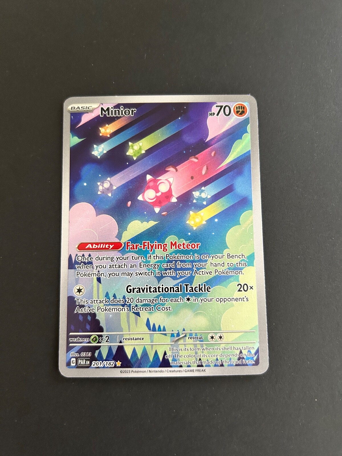 Pokemon Minior 201/182 - Paradox Rift Illustration Rare Holo - NM