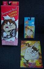 Tasmanian Devil Slipper Socks TAZ Mini Puzzle Complete 1990s
