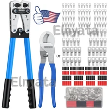 Cable Lug Crimping Tool 6-50mm² Wire Plug Crimper Battery Terminal Connector Kit