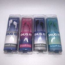 MAGNAVOX SNUG FIT EARPHONES, SMOOTH BASS - Choose Color