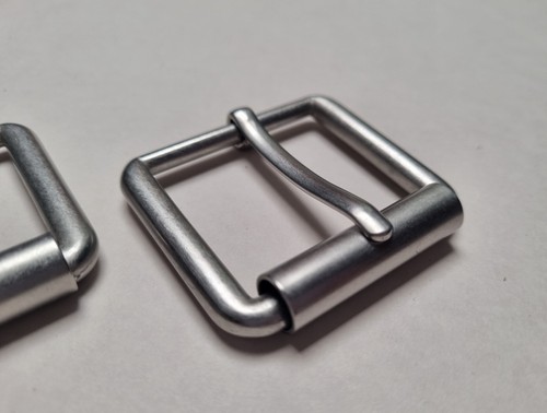 2 hebilla de cinturón rodante de níquel de alta resistencia - 1,1/2" 40 mm se adapta a cinturones de cuero de 40 mm Reino Unido - Imagen 2 de 4