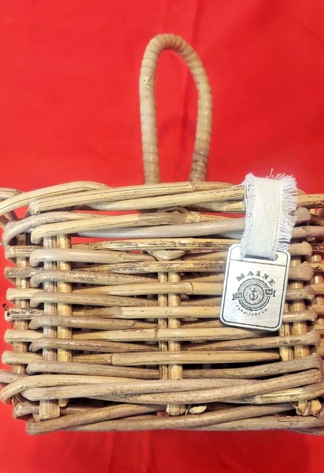 SALE! CHEAP! Vintage Style Rustic Rattan Condiment Cutlery Storage Holder Basket - Image 4 of 4