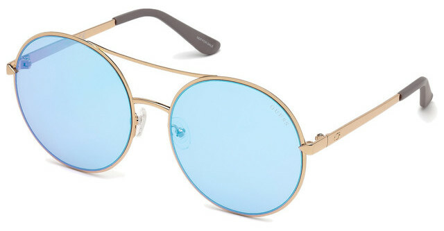 GUESS Sunglasses GU 7559 28x Shiny Rose Gold / Mirror Blue 60 Mm Gu7559 for  sale online | eBay