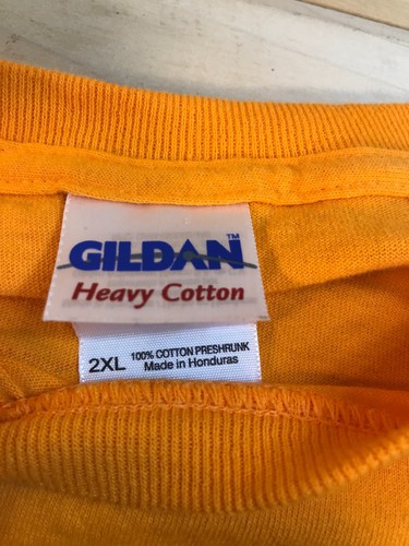 Super Chevy Show 2011 S/S T Shirt 2XL Orange Gildan Heavy *Stain - Picture 6 of 9
