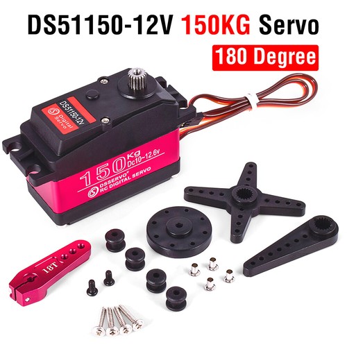 60 kg 80 kg alto par 1/5 1/6 gran escala Metal Gear alto voltaje servo digital - Imagen 17 de 18