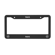 Buick Stainless Steel Waterproof License Plate Frame 2 Pack Black