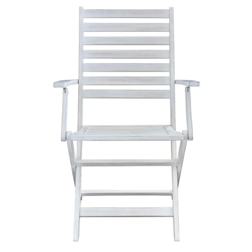 SILLA SILLÓN PLEGABLE APOYABRAZOS DE MADERA CASA JARDÍN PLAYA CAMPING - Imagen 2 de 5