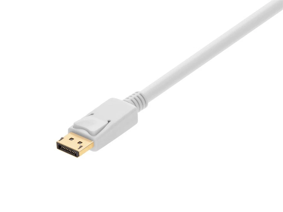 DisplayPort to DVI Cable - 10ft - White | Gold Plated, 28AWG, Pure Copper Cores - Image 3 of 4