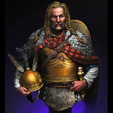 1/12 Scale Celtic Warrior King Bust Historical Resin Statue Unpainted