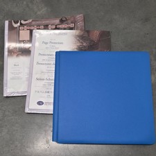 Creative Memories 12x12 Album Blue Scrapbook Sealed Black Pages Page Protectors