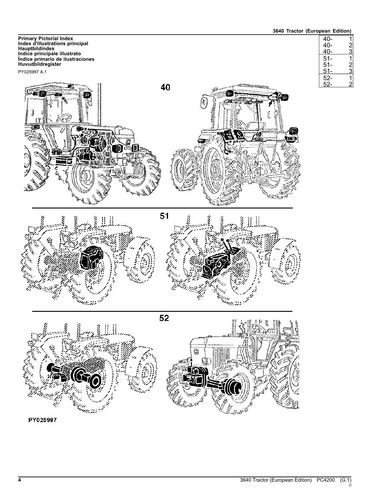 JOHN DEERE 3640 TRACTOR PARTS CATALOG MANUAL - Picture 5 of 5