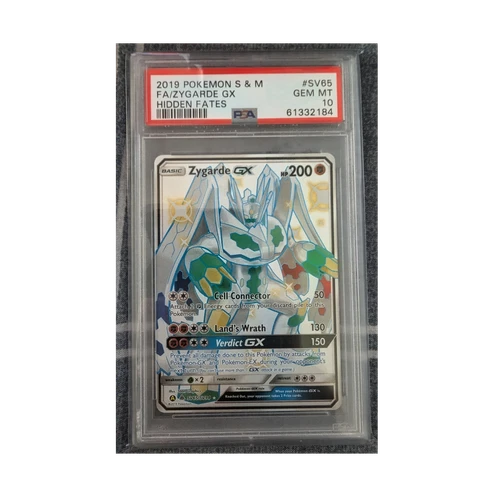 Pokémon 2019 Hidden Fates Shiny Vault Zygarde GX SV65/SV94 Full Art Holo PSA 10