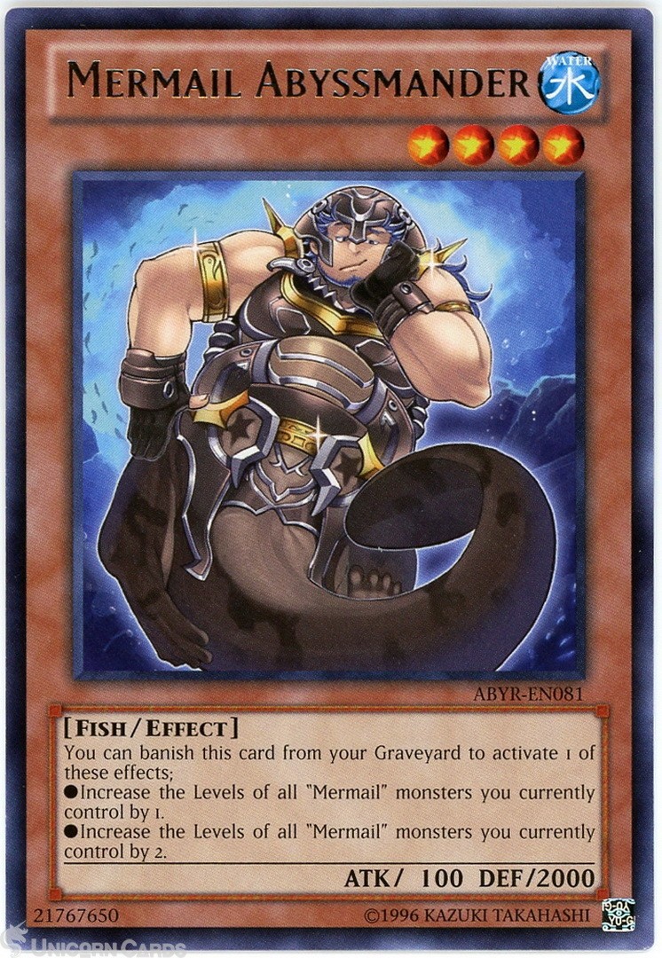 ABYR-EN081 Mermail Abyssmander Rare UNL Edition Mint YuGiOh Card