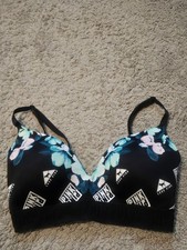 Victoria's Secret Pink Wear Everywhere Bra Womens 32DD Black Wireless Lined