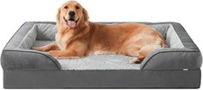 INVENHO Orthopedic Dog Beds Large Sized, XL 42"x 32"x 6.5" , Grey