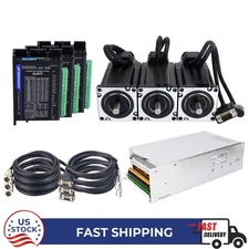 3 Axis Nema 24 4Nm 566.56oz.in Closed Loop Stepper motor driver w/ Power Supply