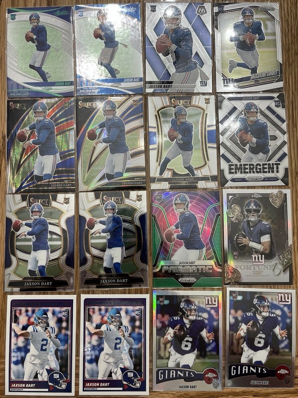 Panini Jaxson Dart New York Giants Rookie 14-Card Lot 2025 Select/Prizm