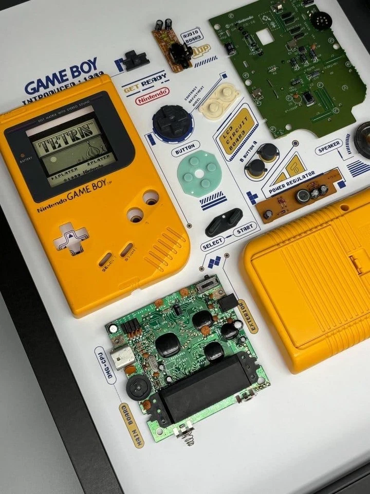 Nintendo Gameboy - Zerlegt – Technik Kunstwerk – Gerahmte Wanddeko - Bild 2 von 4